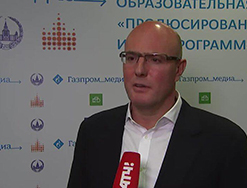 Генеральный директор холдинга «Газпром - Медиа» дал интервью о перспективах сотрудничества с факультетом (2018 г.)